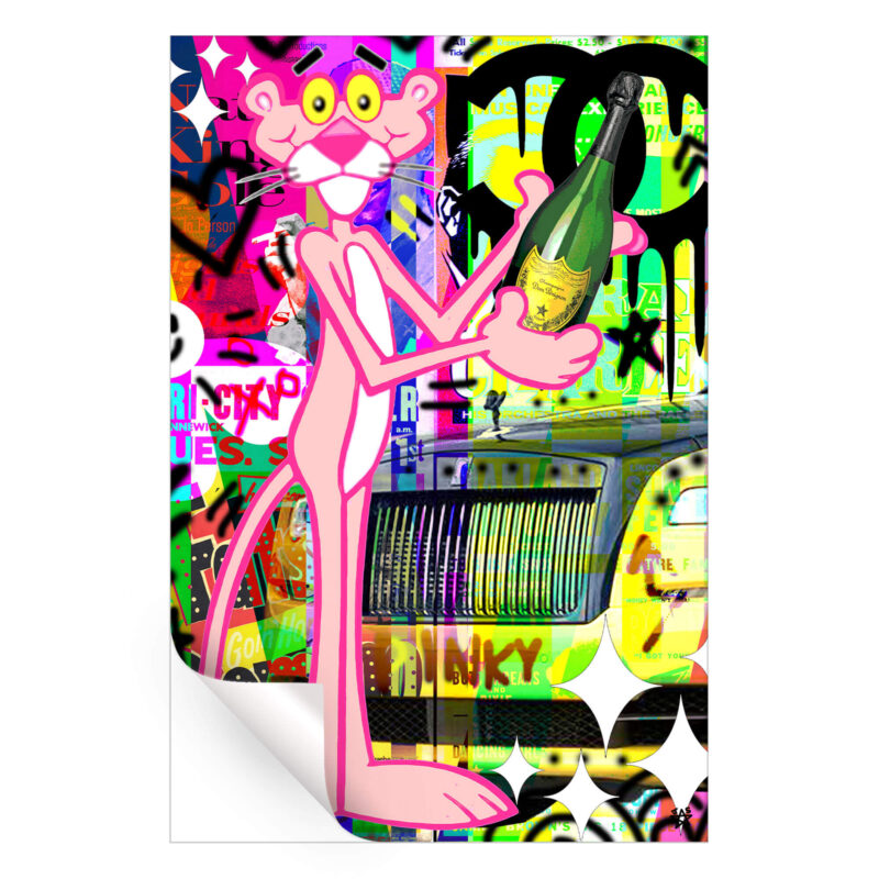 Pink Panther Vibrant Wall Art by Jessica Stempel