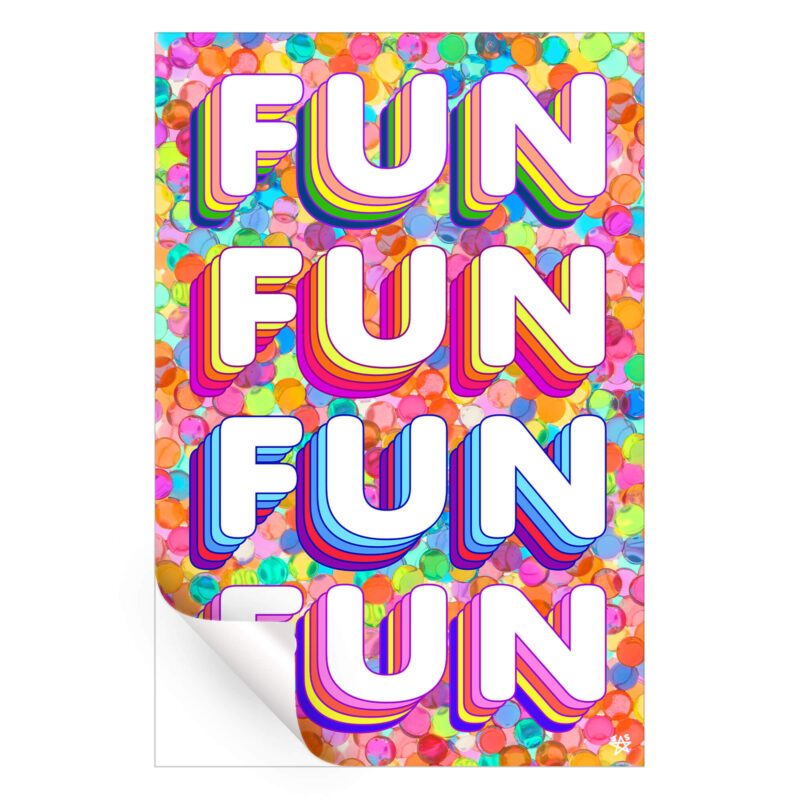 Fun Fun Fun Vibrant Wall Art by Jessica Stempel