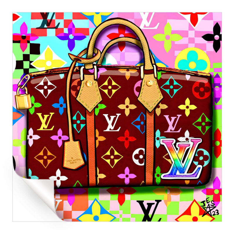 Louis Vuitton Bag Vibrant Wall Art by Jessica Stempel