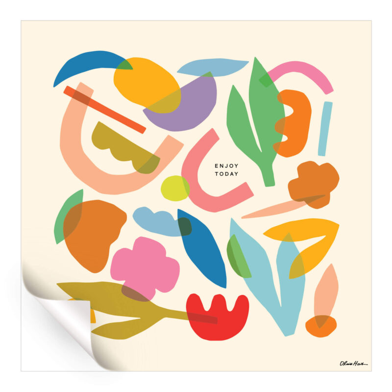 Enjoy Today Colorful Wall Art by Olivia Herrick