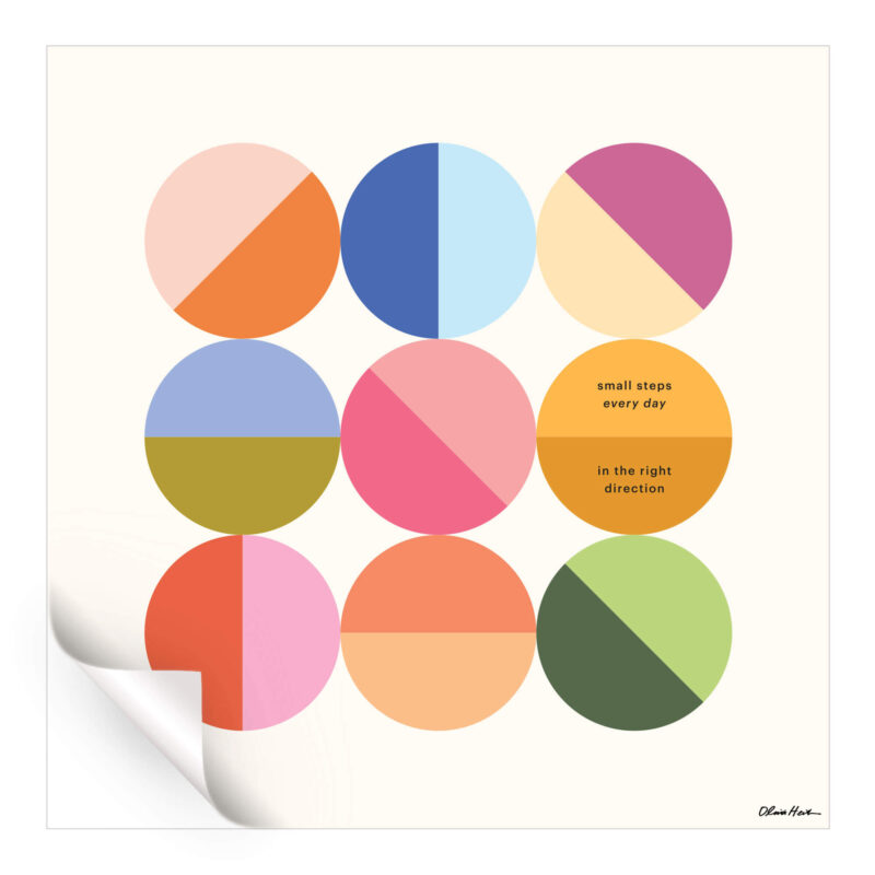 Small Steps Colorful Wall Art by Olivia Herrick