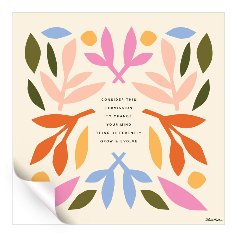 Change Your Mind Colorful Wall Art by Olivia Herrick