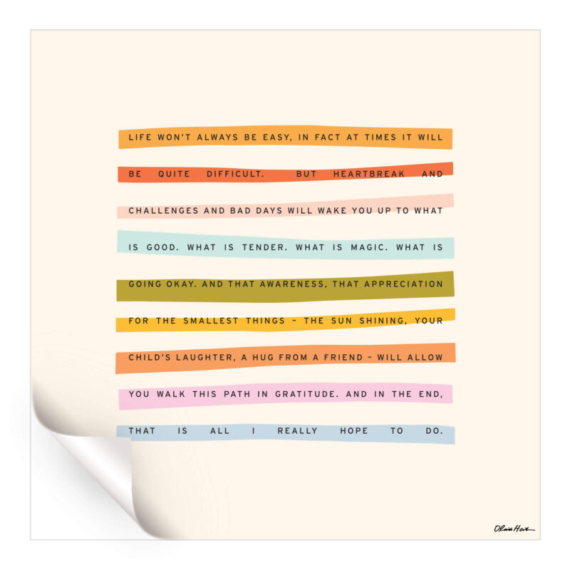 Life Colorful Wall Art by Olivia Herrick