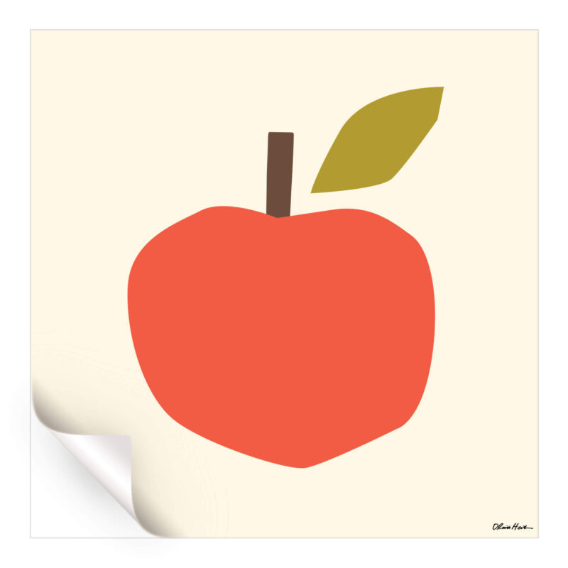 Minimalist Apple Wall Art by Olivia Herrick