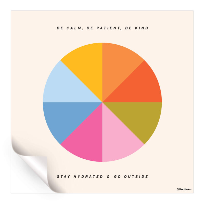 Be Calm Colorful Wall Art by Olivia Herrick