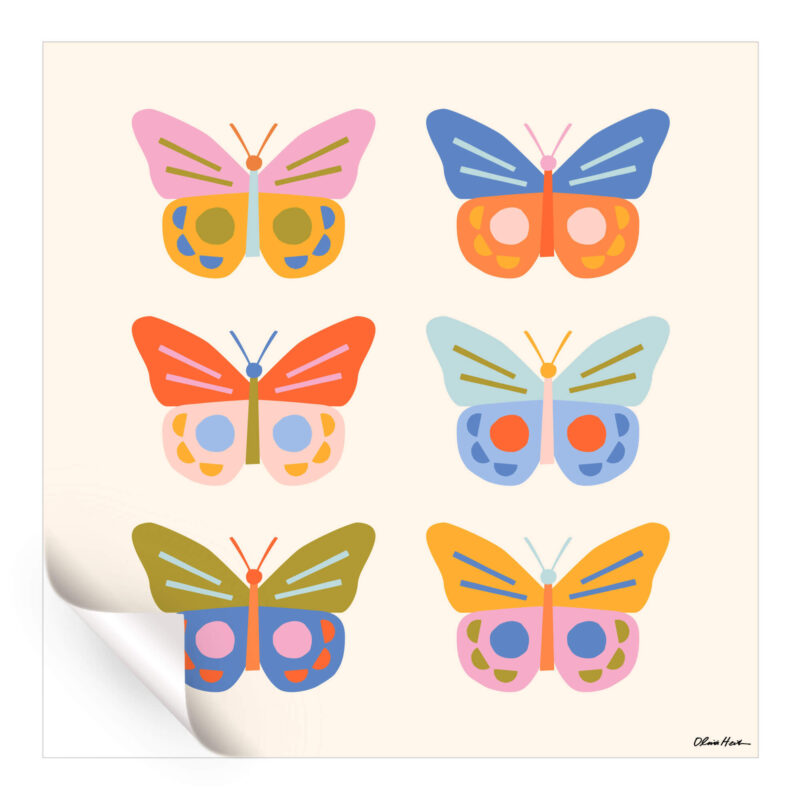 Butterflies Colorful Wall Art by Olivia Herrick