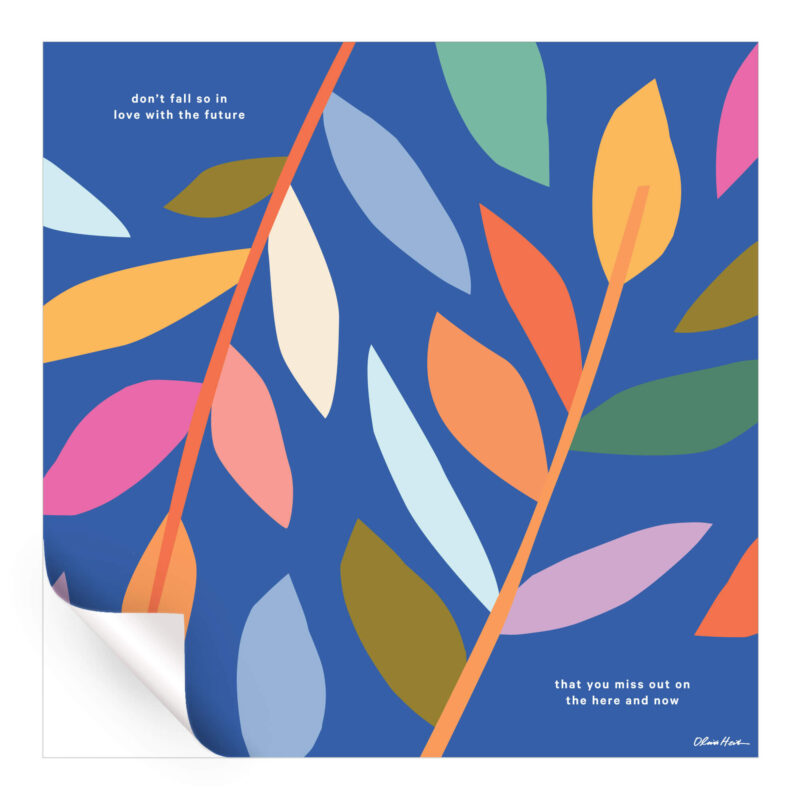 Love With The Future Blue Wall Art by Olivia Herrick