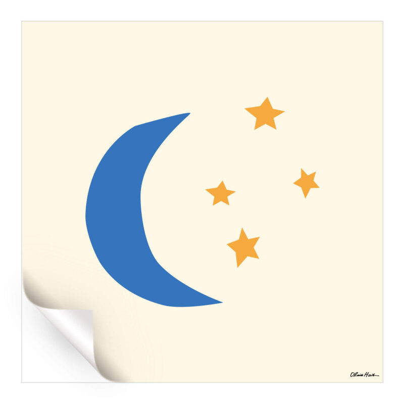 Moon and Stars Wall Art by Olivia Herrick