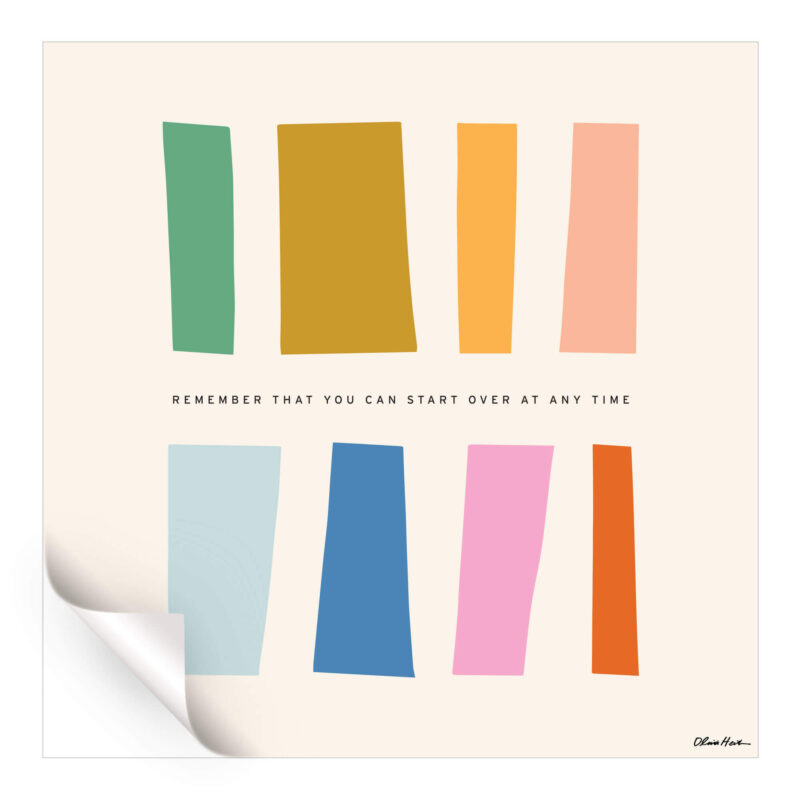 Start Over Colorful Wall Art by Olivia Herrick