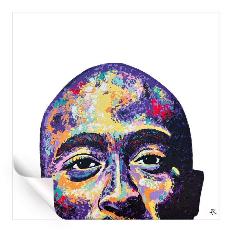Fluid Tupac Colorful Wall Art by IR Artwork