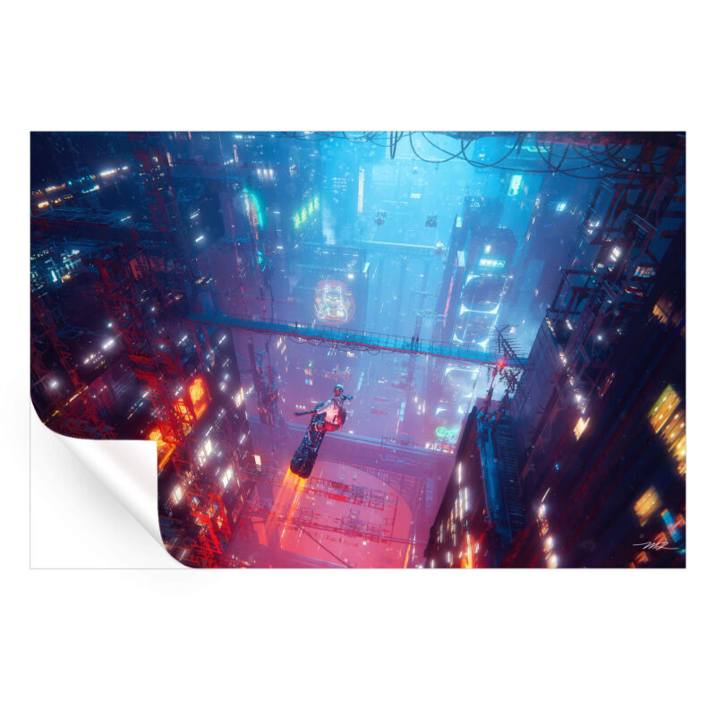 Lone Drifter Vibrant Wall Art by Marco Zagara