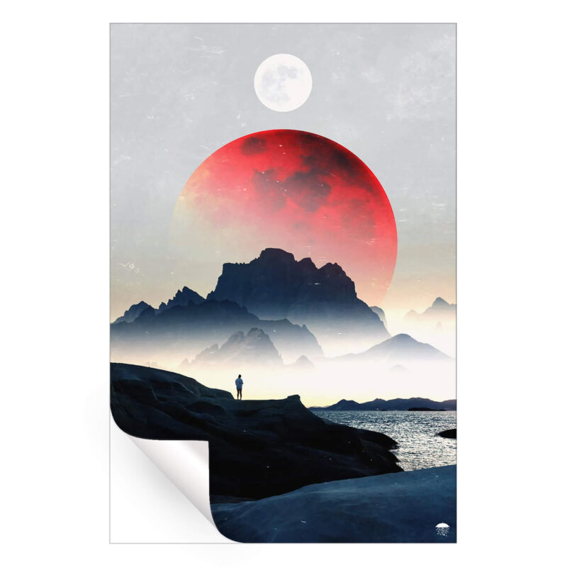 Red Landscape Light Wall Art by Seamless