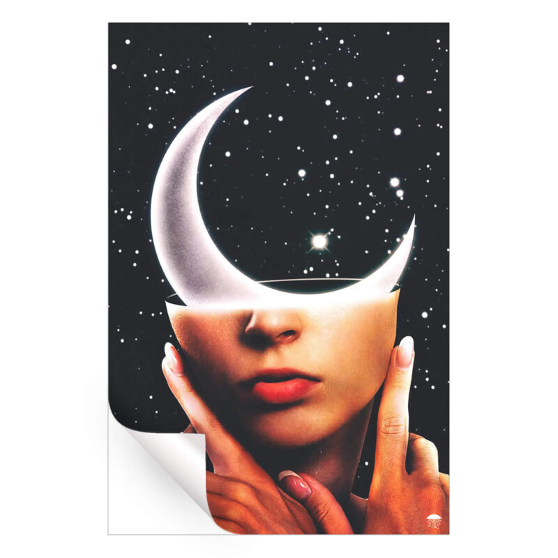 Moon Vibrant Wall Art by Seamless