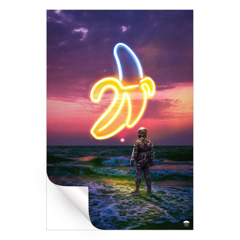 Neon Banana Wall Art by Seamless