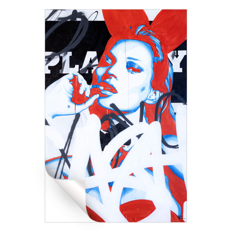 Street Bunny Colorful Wall Art by P Muir Art