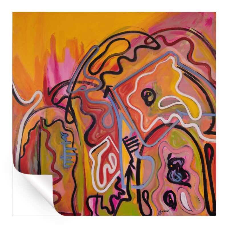 Happy Trails Orange Wall Art by Bob Lombardi