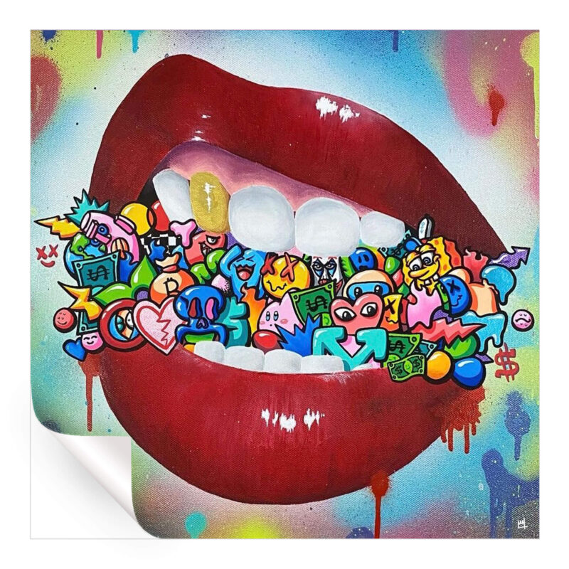 Bite Me Colorful Wall Art by Wegs.Art