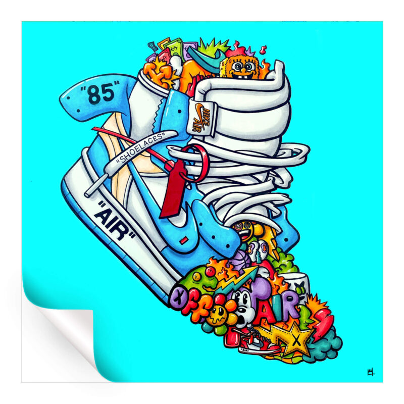 Blue Air Jordan's Vibrant Wall Art by Wegs.Art