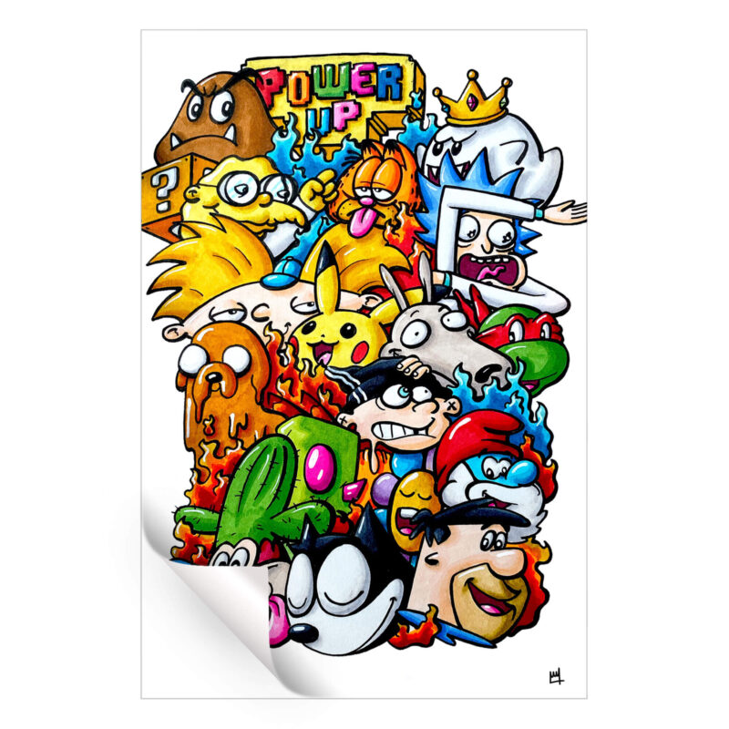 Cartoons Colorful Wall Art by Wegs.Art