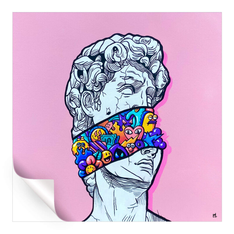 Exploring the Statue of David Vibrant Wall Art by Wegs.Art