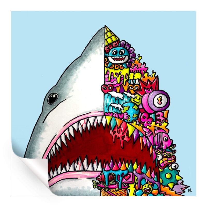 Jaws Vibrant Wall Art by Wegs.Art