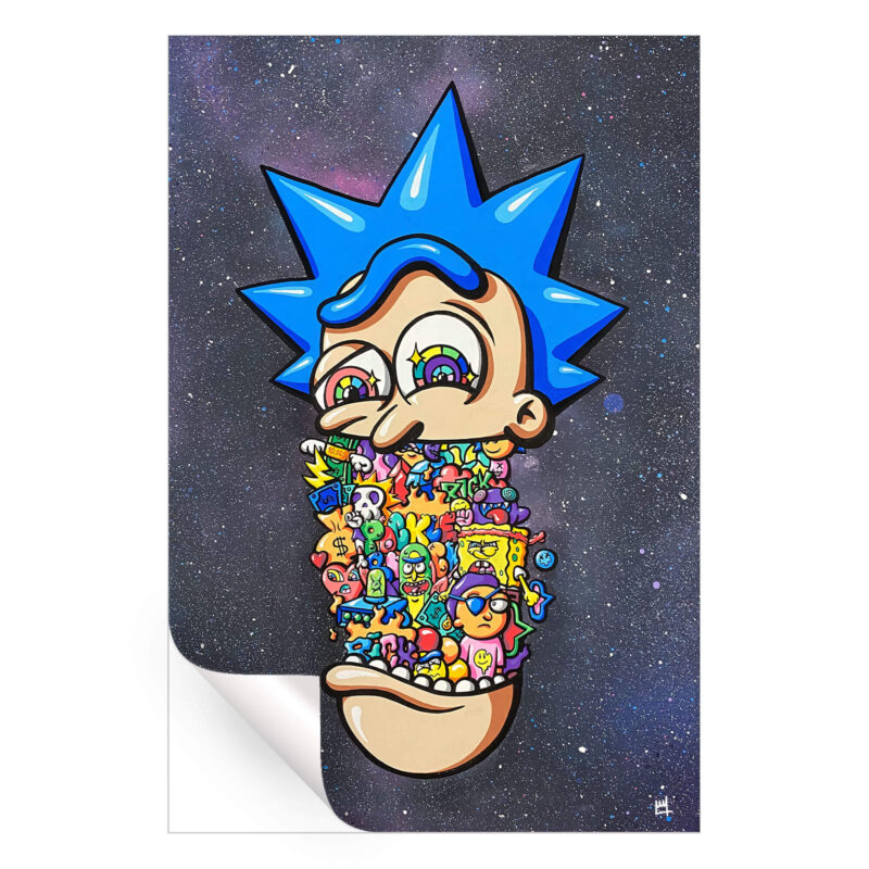 Space Rick Vibrant Wall Art by Wegs.Art