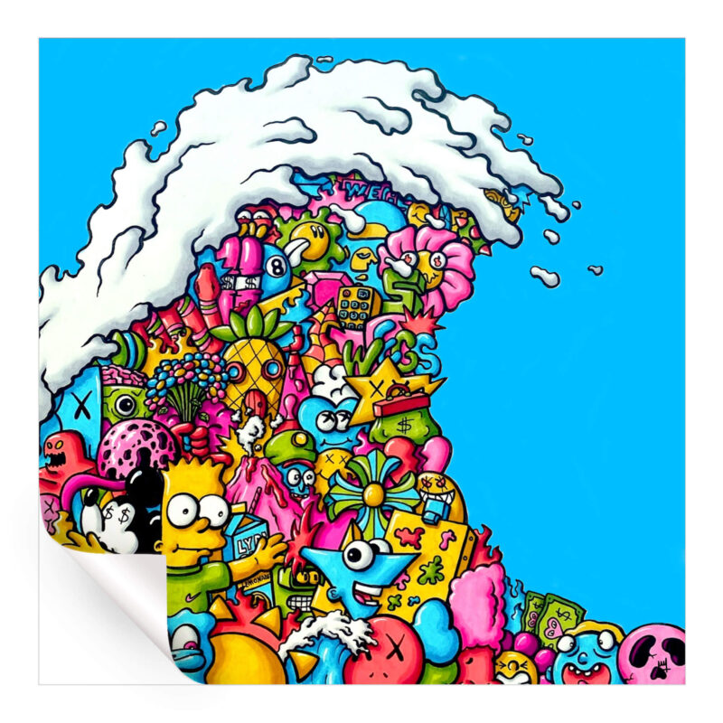 Toon Wave Vibrant Wall Art by Wegs.Art