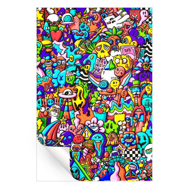 Trippy World Vibrant Wall Art by Wegs.Art