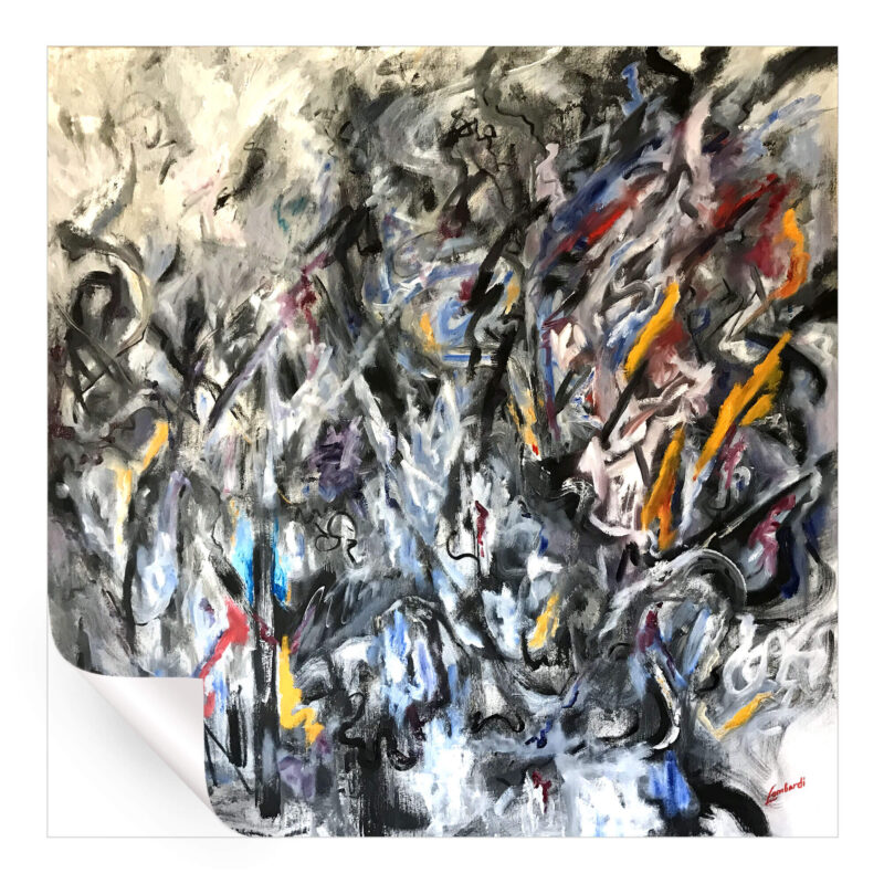 Mixed Up Black and White Wall Art by Bob Lombardi