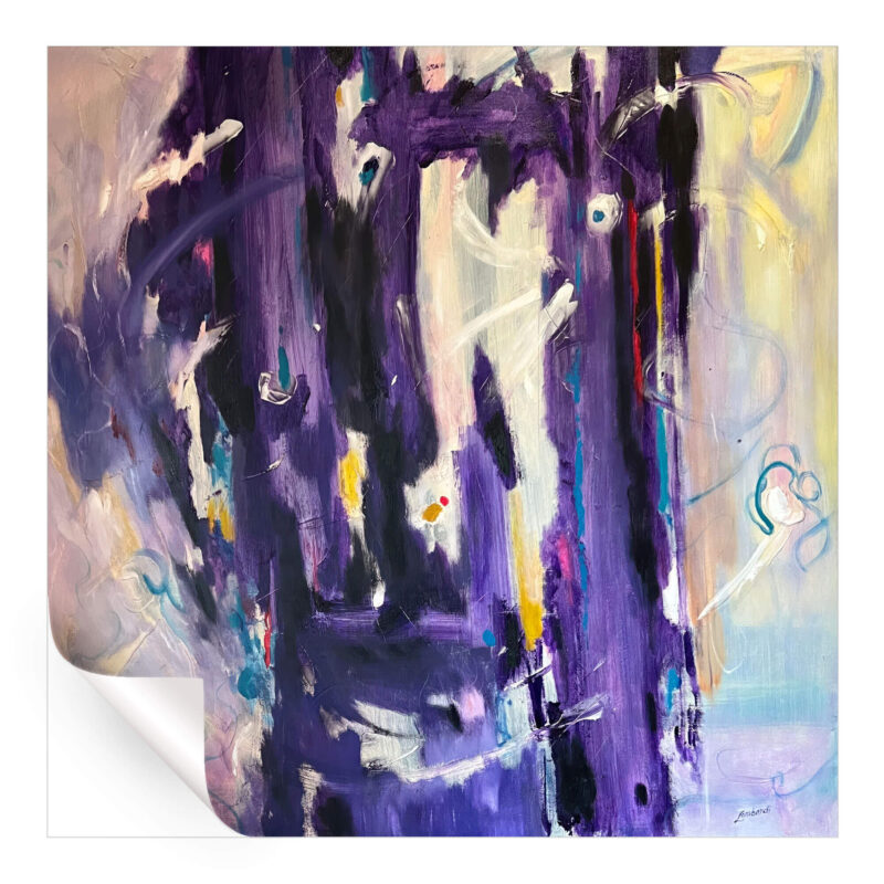 Transparent Man Purple Wall Art by Bob Lombardi