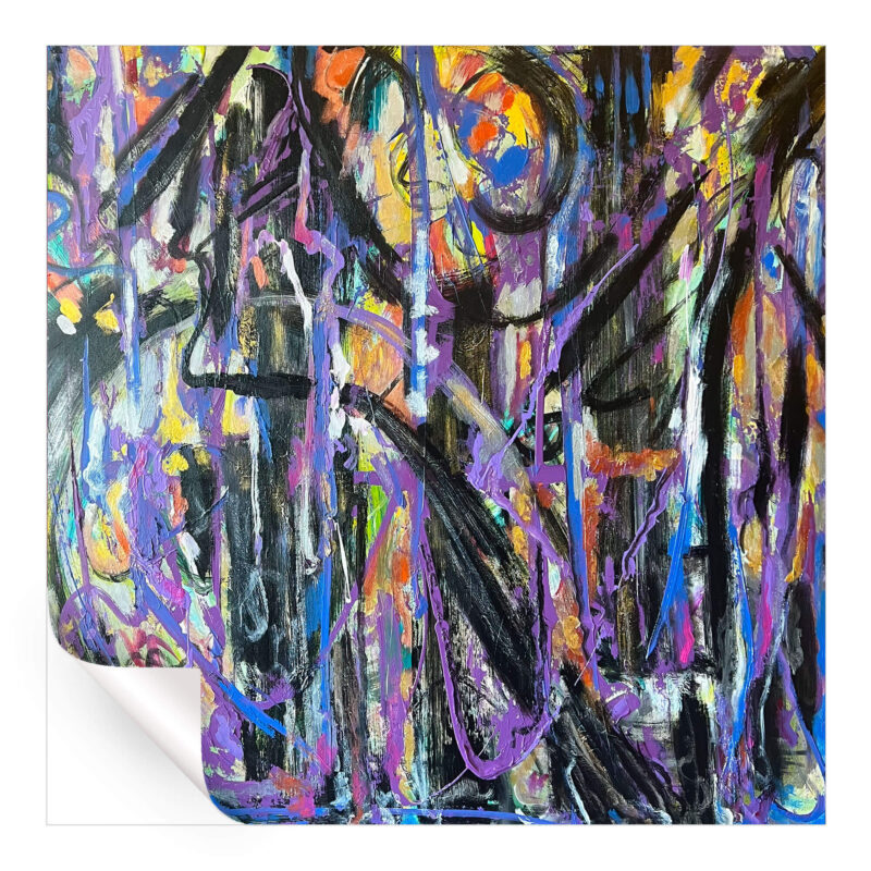 Spring Rain Colorful Wall Art by Bob Lombardi