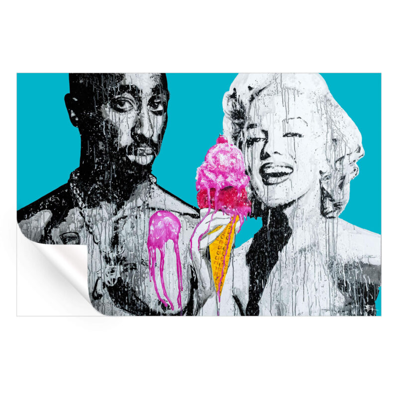 Tupac and Marilyn Vibrant Wall Art by P Muir Art