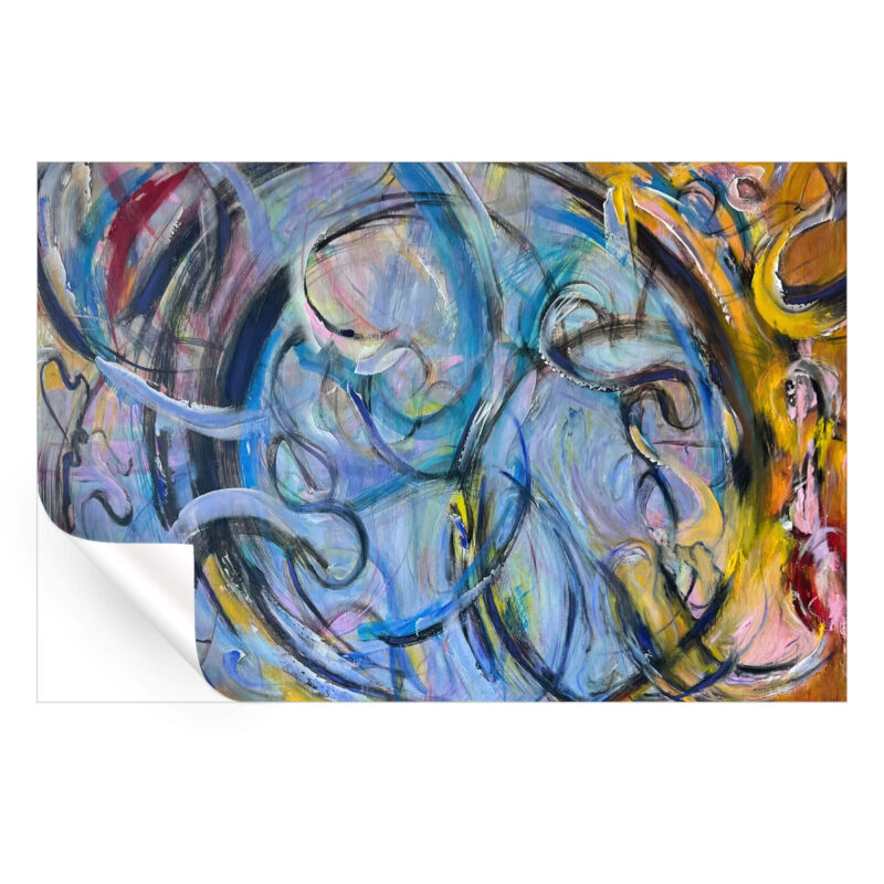 Octopus Blue Wall Art by Bob Lombardi