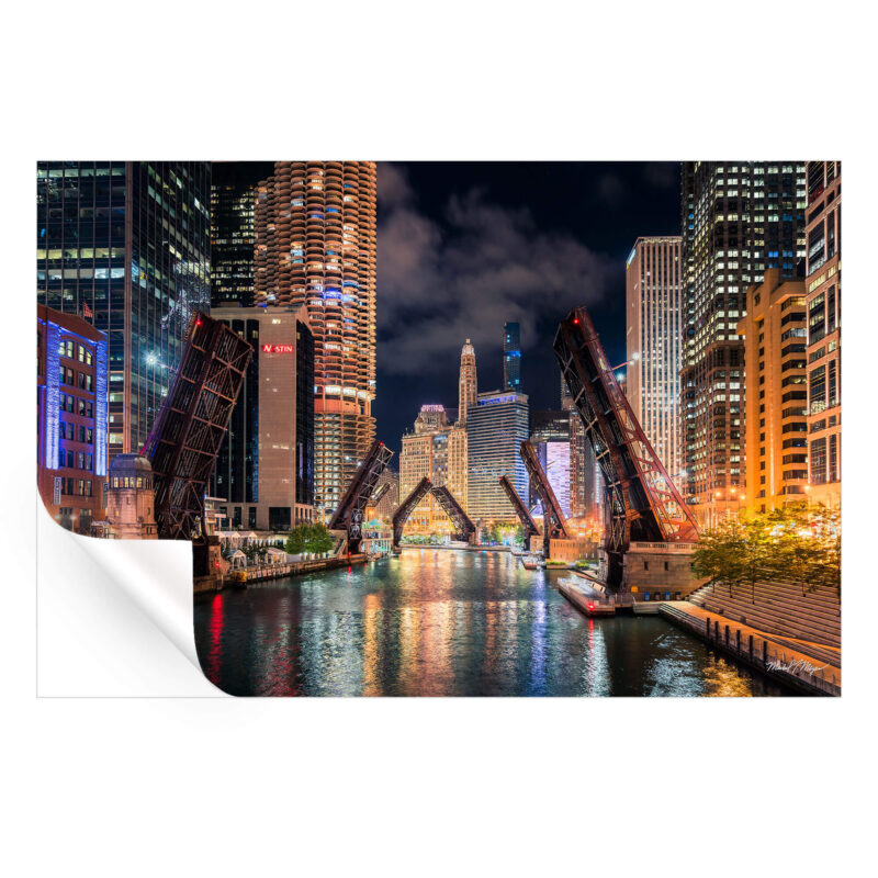 Bridges Up Dark Wall Art by Michael Meyers