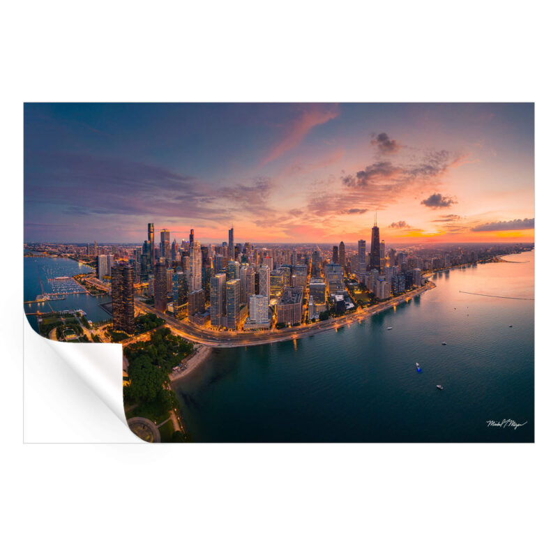 Chicago Blue Hour Blue Wall Art by Michael Meyers