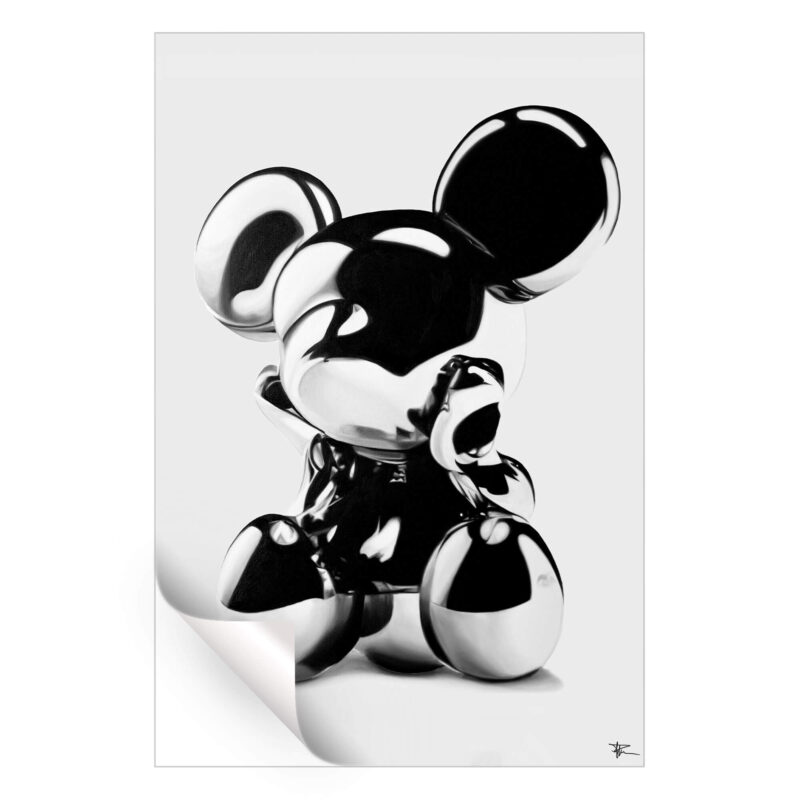 Metal Mouse Black and White Wall Art by P Muir Art