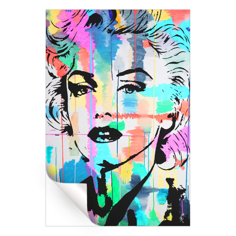 Marilyn Monroe In Color Vibrant Wall Art by Lukas Avalon