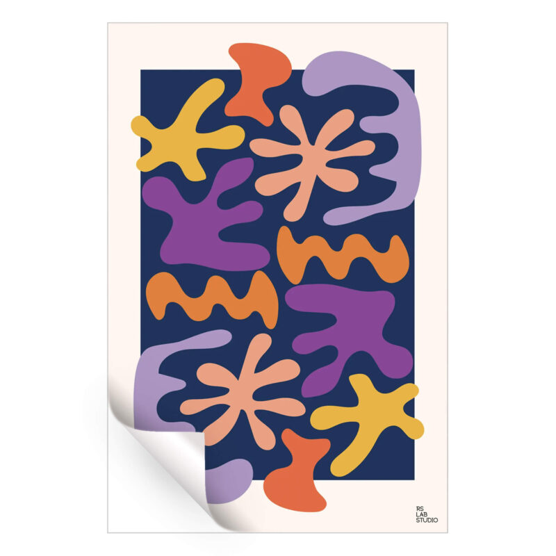 Abstract Fields Colorful Wall Art by RS Lab Studio