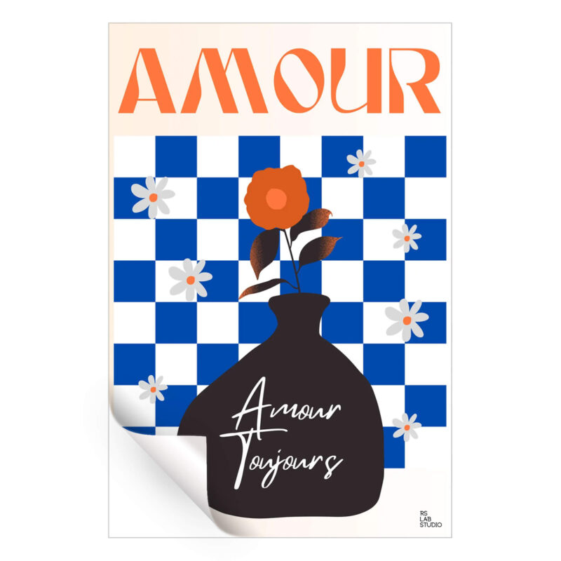 Amour Flower Yellow Wall Art by RS Lab Studio