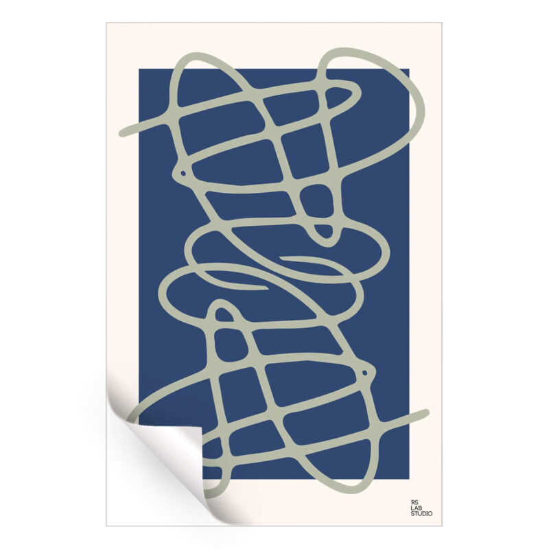 Scribbles II Blue Wall Art by RS Lab Studio