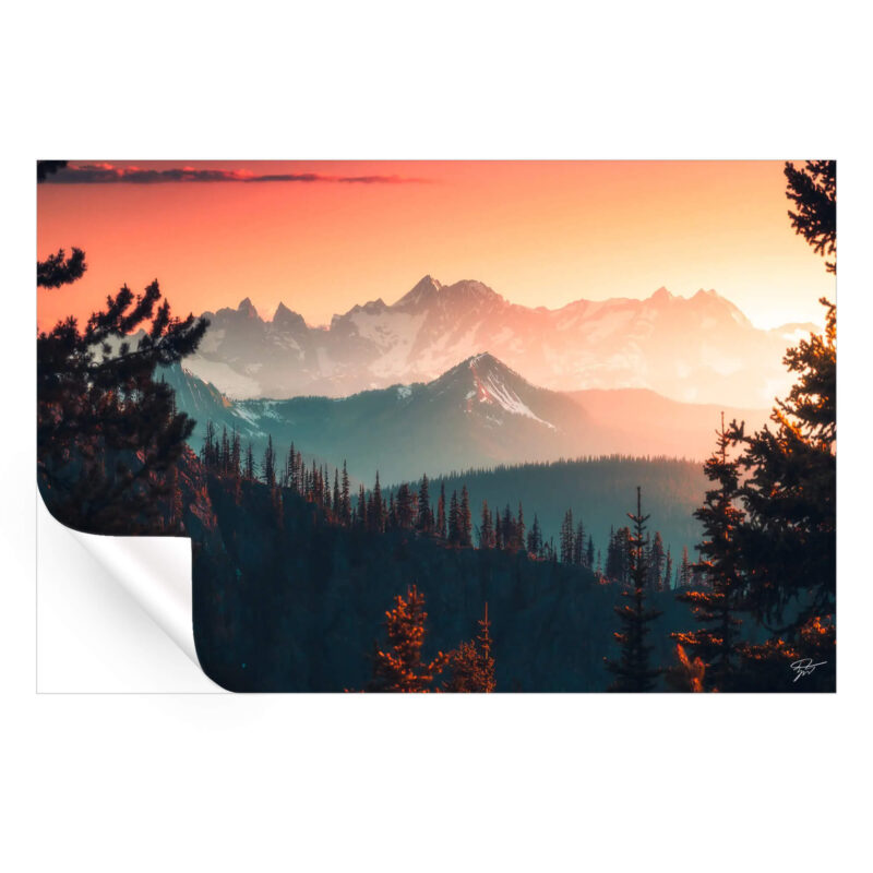 Alpine Layers Warm Wall Art by Zach Doehler