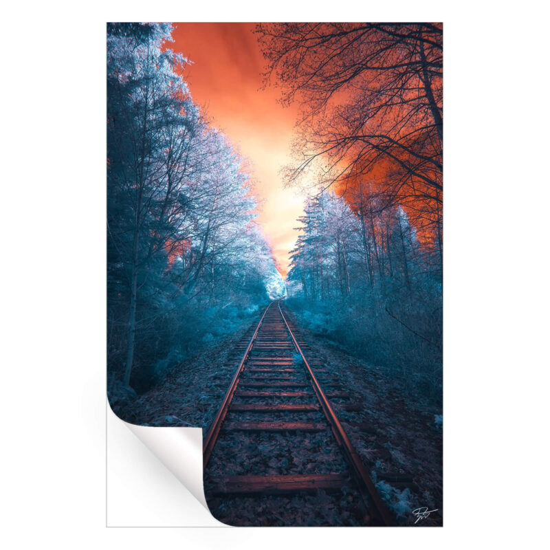 Off the Rails Vibrant Wall Art by Zach Doehler