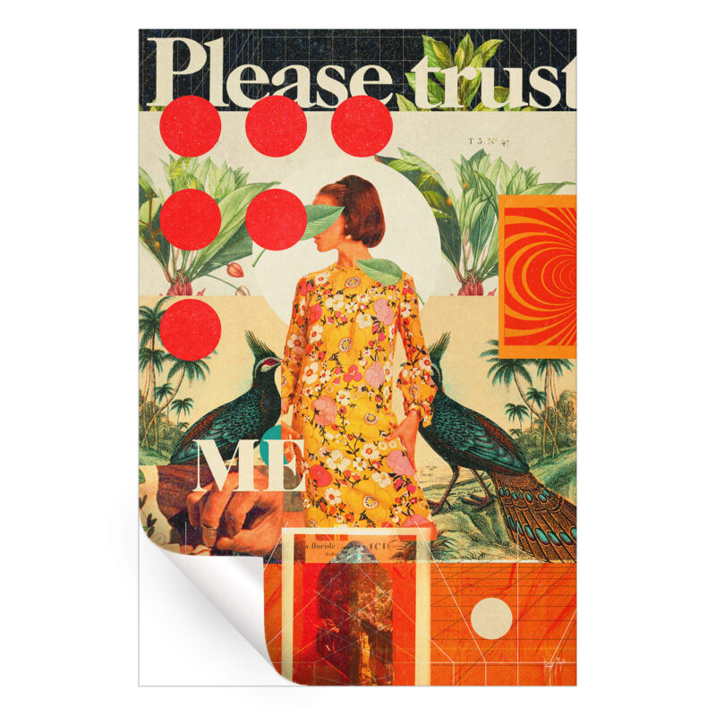 Please Trust Me Warm Wall Art by Frank Moth