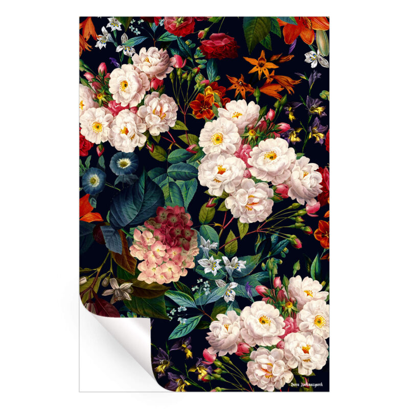 Midnight Garden XXV Forest Green Wall Art by Burcu Korkmazyurek