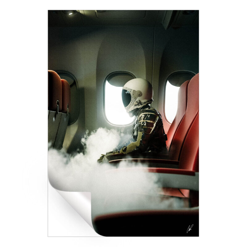 To The Moon Warm Wall Art by CaptvArt