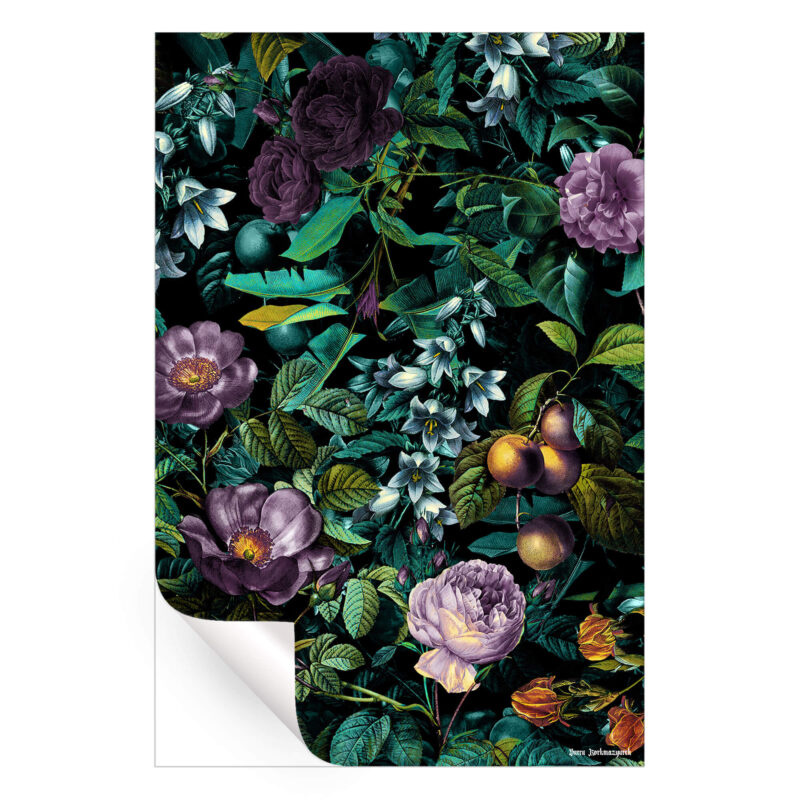 Exotic Jungle Night Green Wall Art by Burcu Korkmazyurek