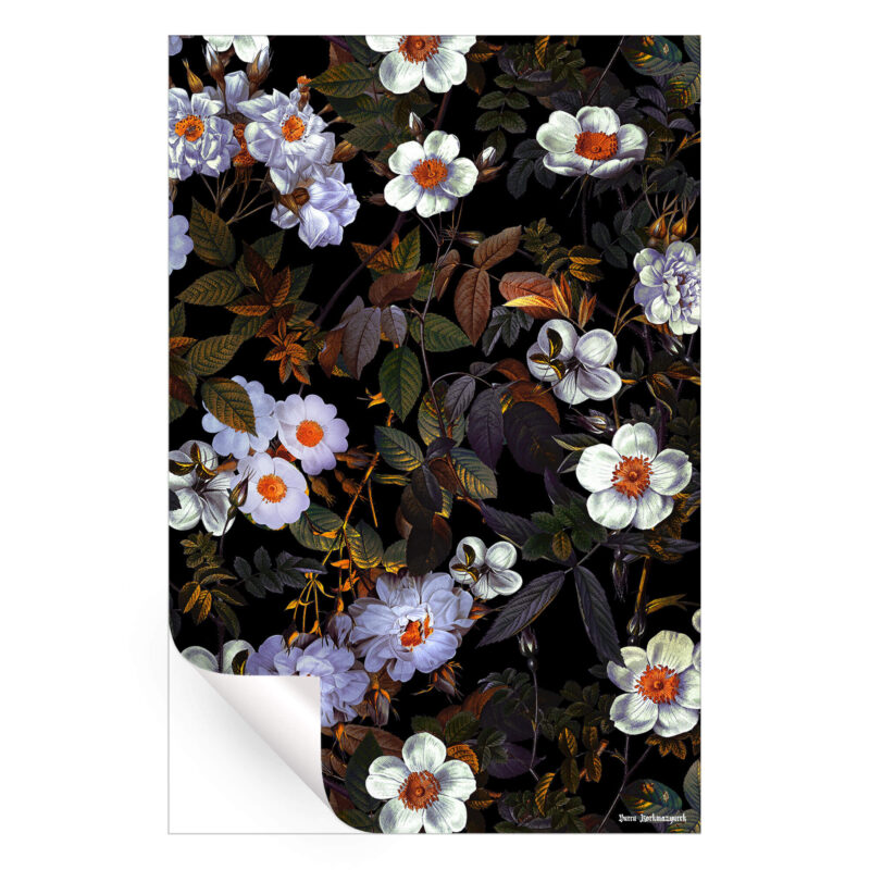 Floral Spice IV Dark Wall Art by Burcu Korkmazyurek