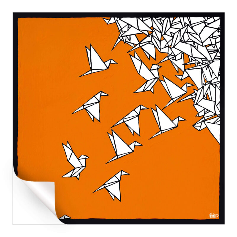 My Theory on Birds Warm Wall Art by Art of Spanjer