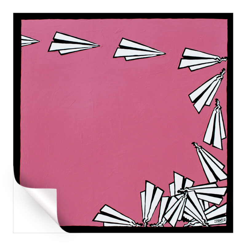 It Isn't Fun Anymore Part 2 Pink Wall Art by Art of Spanjer