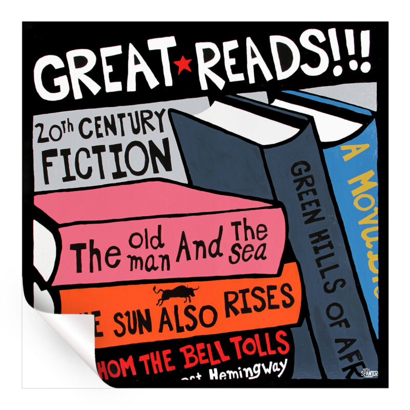 Great Reads Vibrant Wall Art by Art of Spanjer